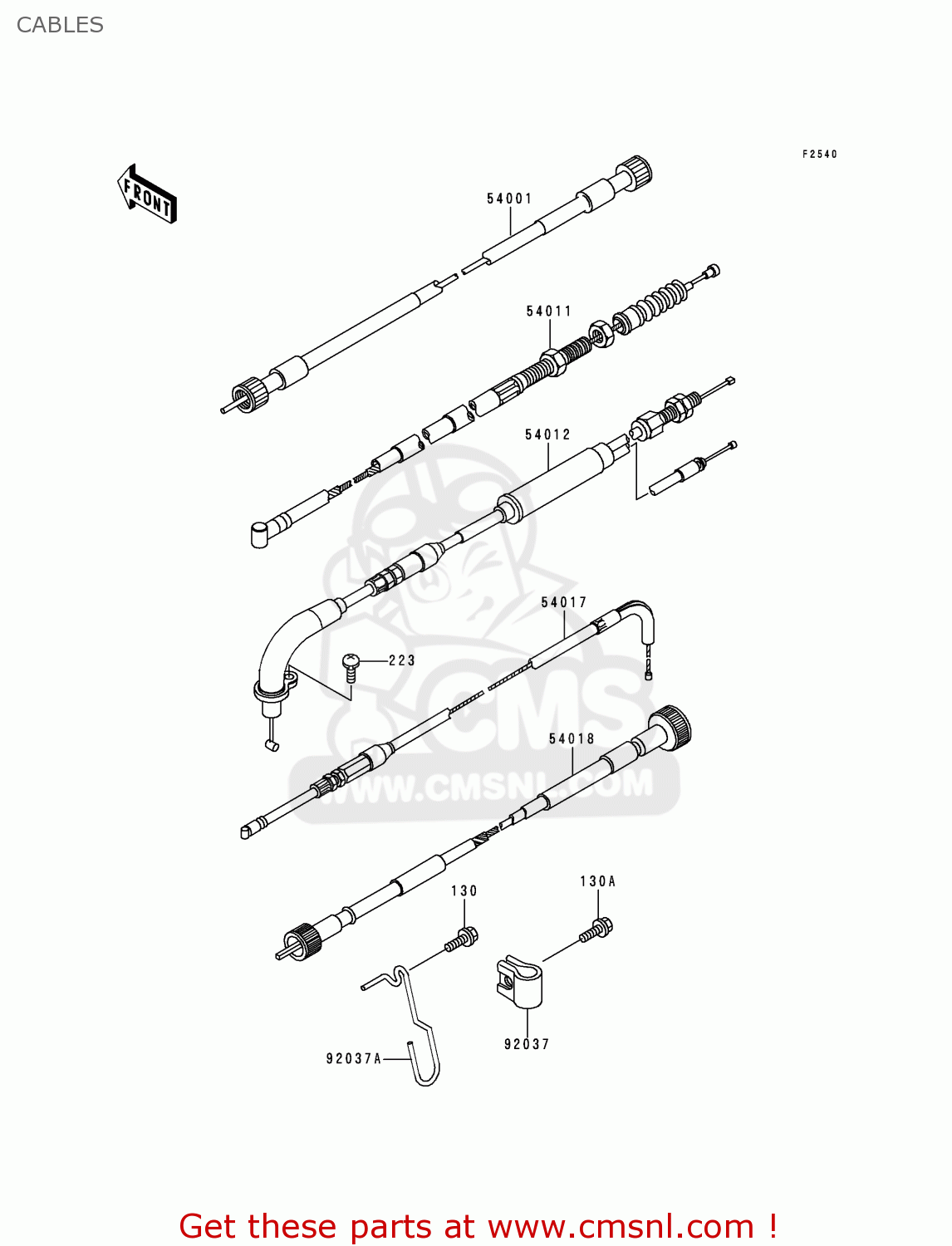 CABLES KMX125-B10 1999 UNITED KINGDOM FR FG