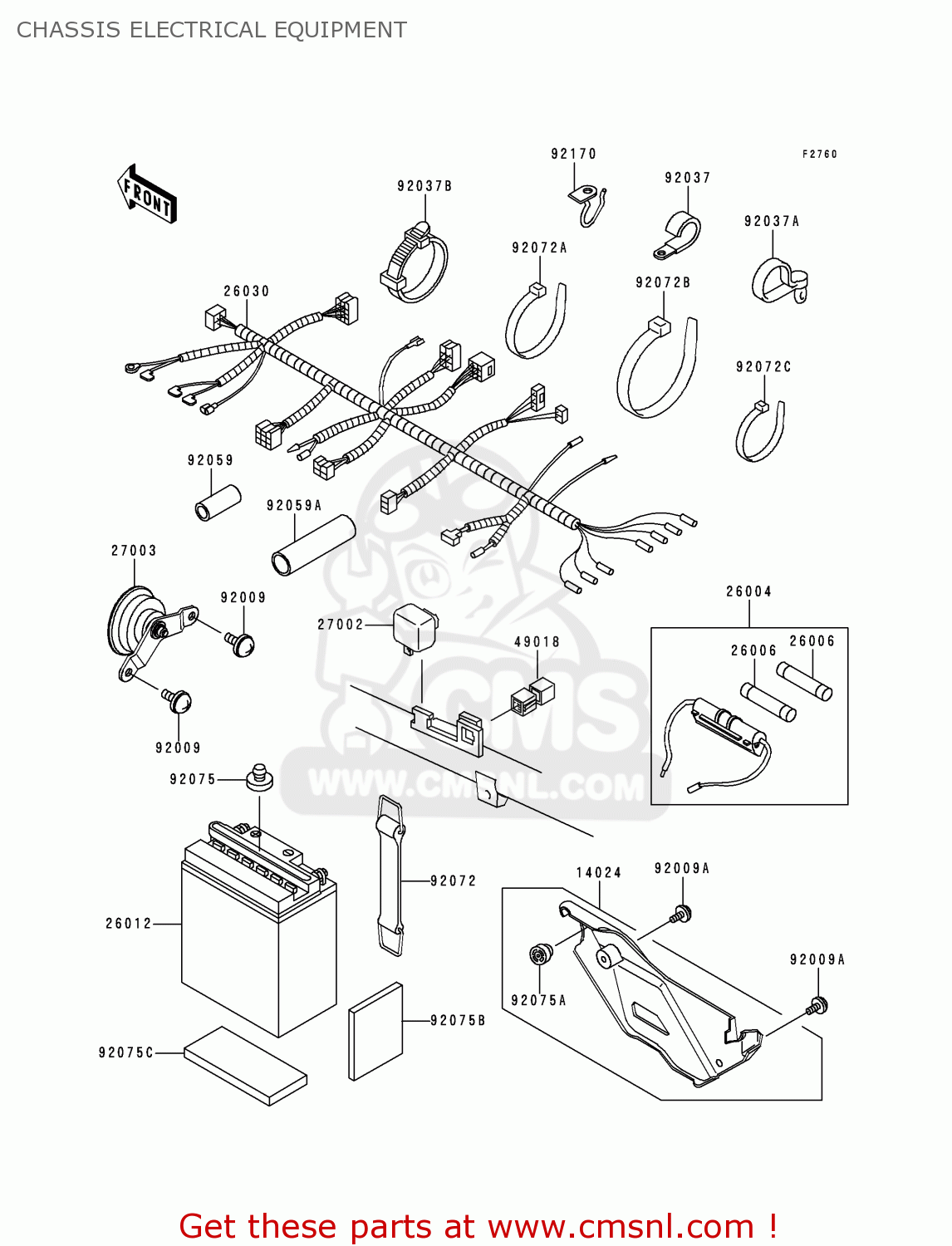 CHASSIS ELECTRICAL EQUIPMENT KMX125-B10 1999 UNITED KINGDOM FR FG