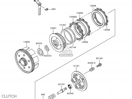 CLUTCH - KMX125-B10 1999 UNITED KINGDOM FR FG
