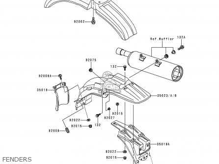 FENDERS - KMX125-B10 1999 UNITED KINGDOM FR FG