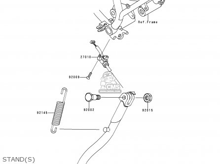 STAND(S) - KMX125-B10 1999 UNITED KINGDOM FR FG