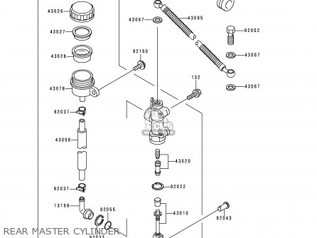 REAR MASTER CYLINDER - KMX125-B10 1999 UNITED KINGDOM FR FG