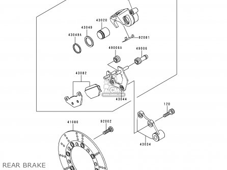 REAR BRAKE - KMX125-B10 1999 UNITED KINGDOM FR FG