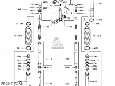 FRONT FORK - KMX125-B10 1999 UNITED KINGDOM FR FG