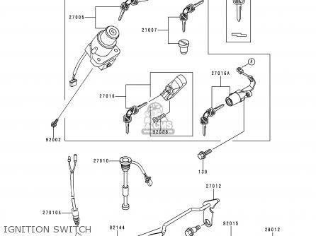 IGNITION SWITCH - KMX125-B10 1999 UNITED KINGDOM FR FG
