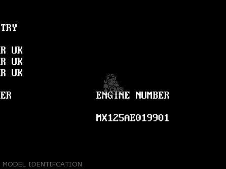 MODEL IDENTIFCATION - KMX125-B10 1999 UNITED KINGDOM FR FG