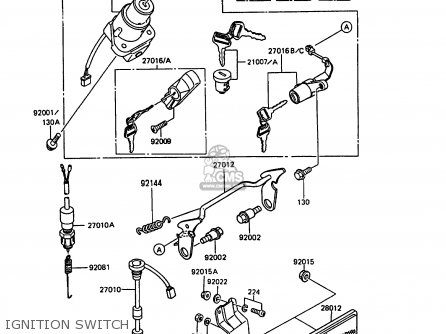 Kawasaki KMX125-B2 1987 UNITED KINGDOM FR parts lists and schematics