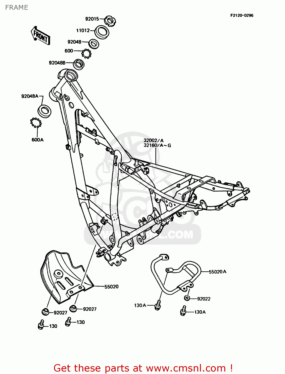 FRAME KMX125-B2 1987 UNITED KINGDOM FR
