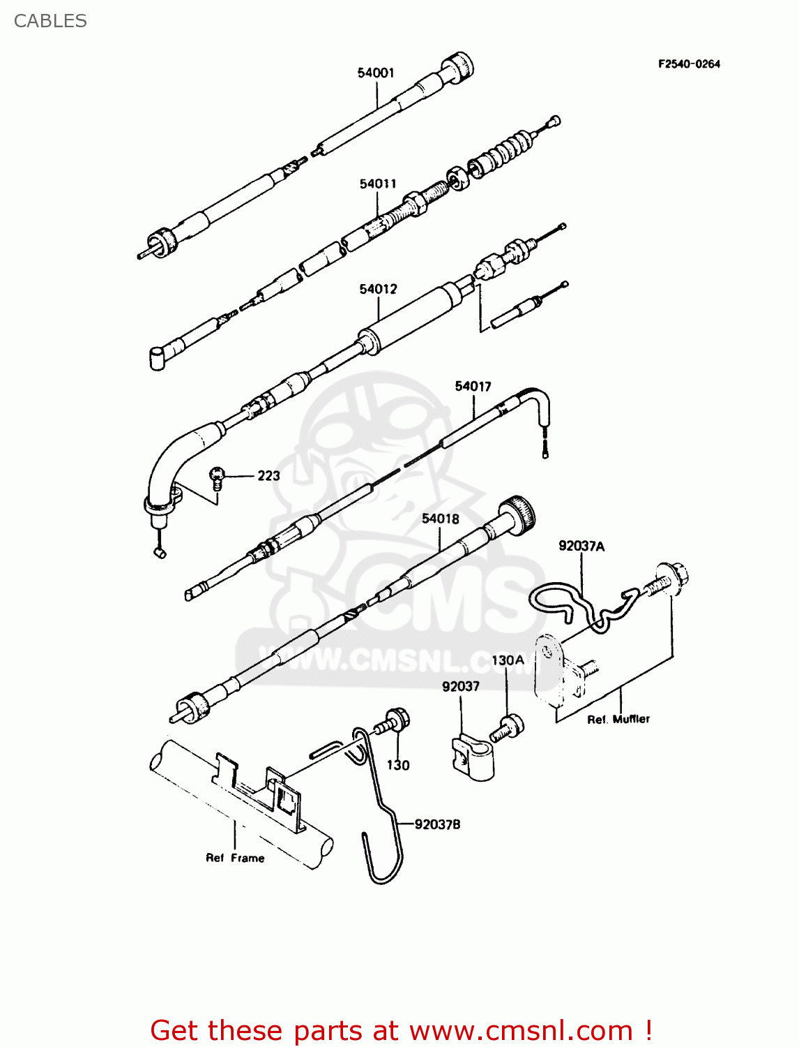 CABLES KMX125-B2 1987 UNITED KINGDOM FR