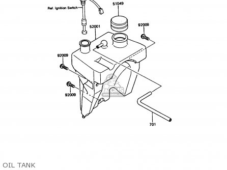 OIL TANK - KMX125-B2 1987 UNITED KINGDOM FR