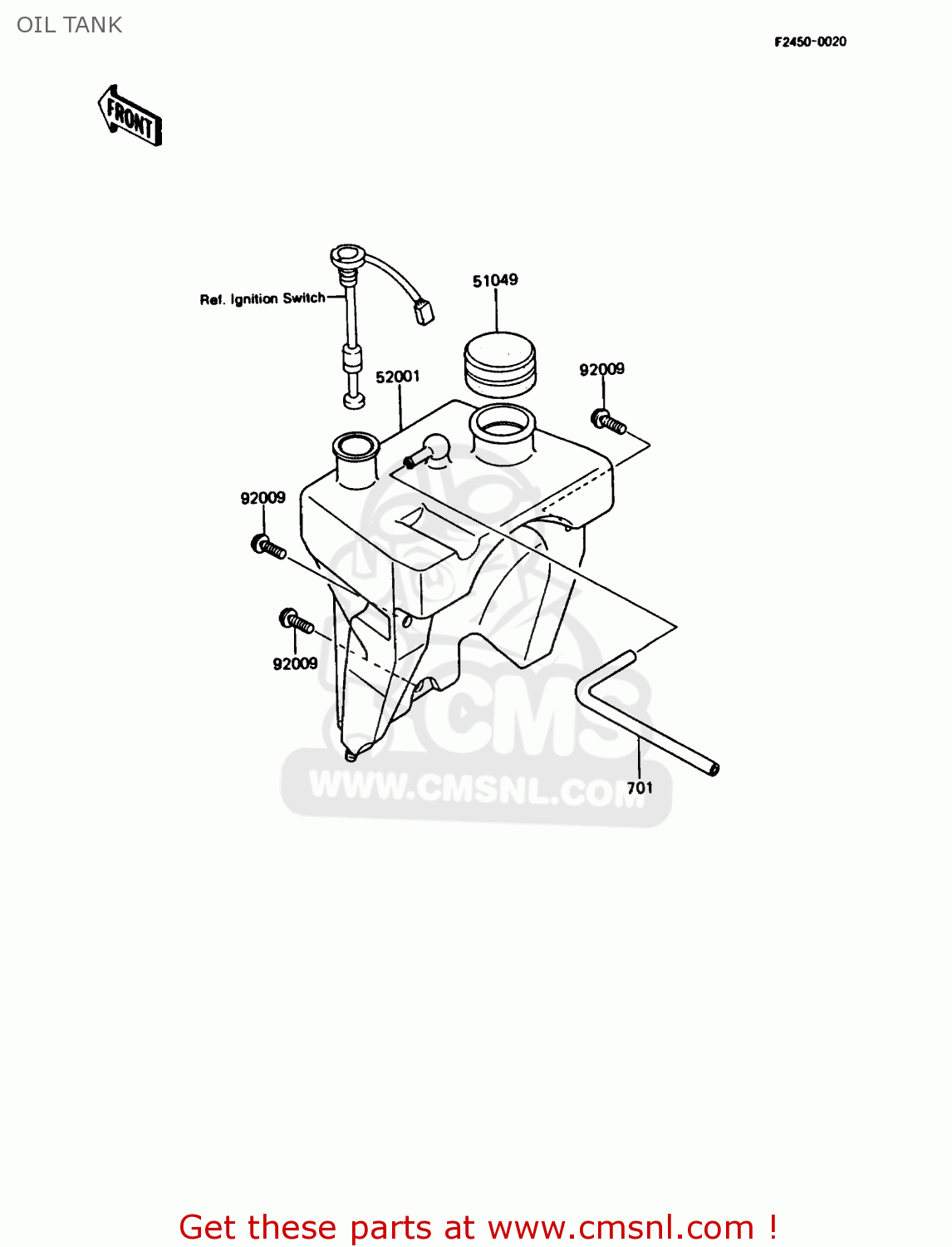 OIL TANK KMX125-B3 1988 UNITED KINGDOM FR