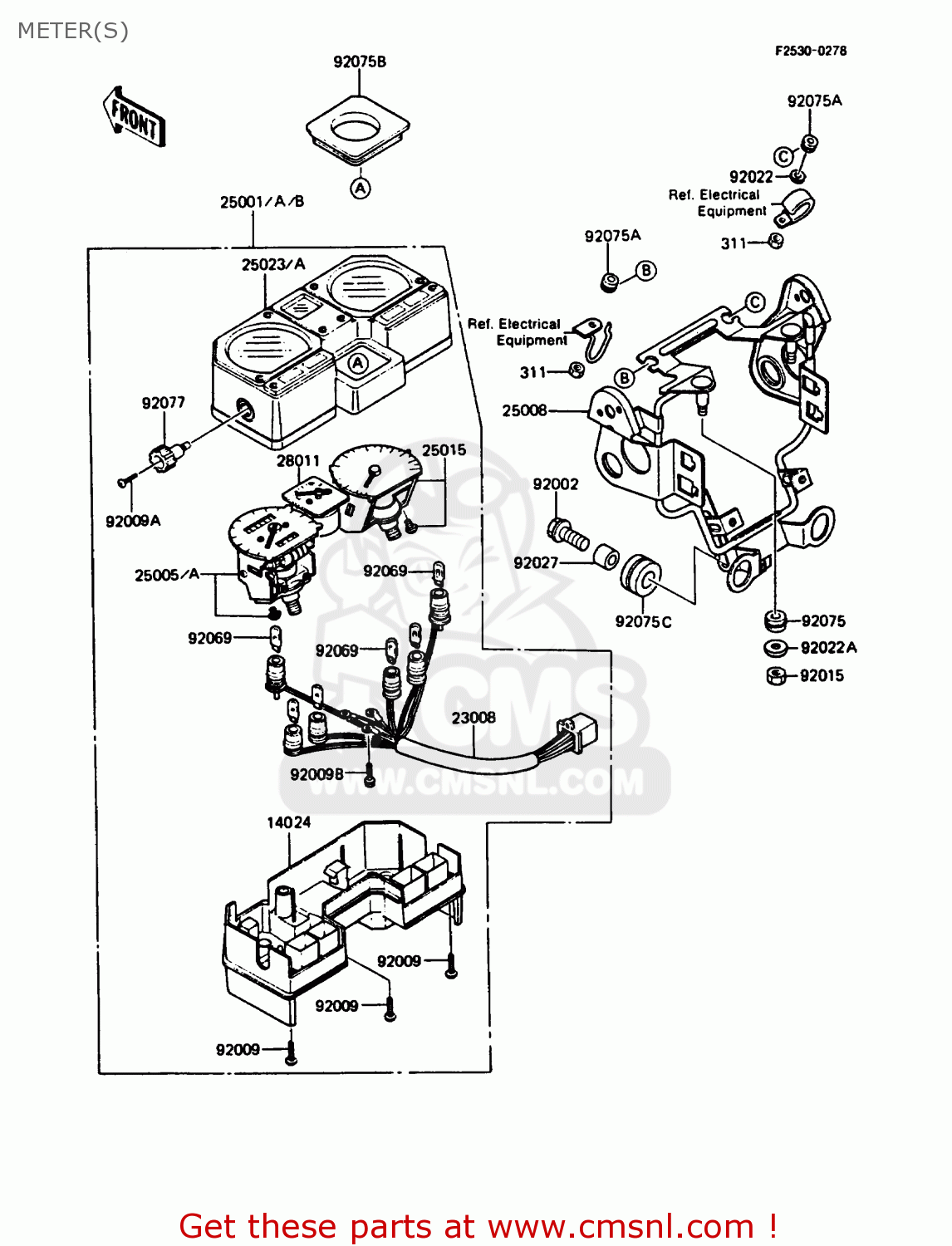 METER(S) KMX125-B3 1988 UNITED KINGDOM FR