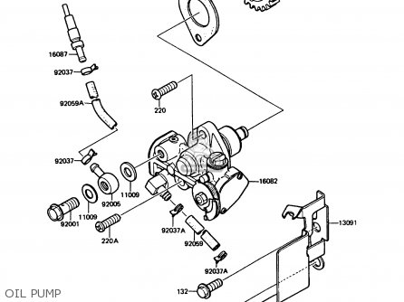OIL PUMP - KMX125-B3 1988 UNITED KINGDOM FR