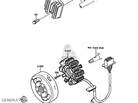 GENERATOR - KMX125-B3 1988 UNITED KINGDOM FR