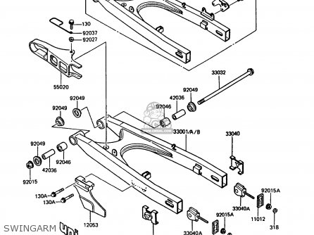 SWINGARM - KMX125-B3 1988 UNITED KINGDOM FR