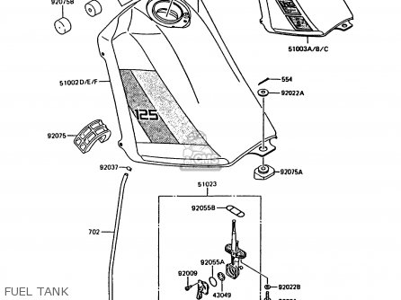 FUEL TANK - KMX125-B3 1988 UNITED KINGDOM FR
