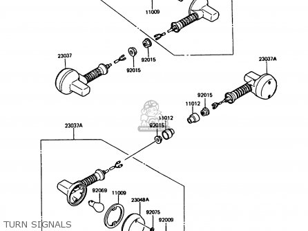 TURN SIGNALS - KMX125-B3 1988 UNITED KINGDOM FR