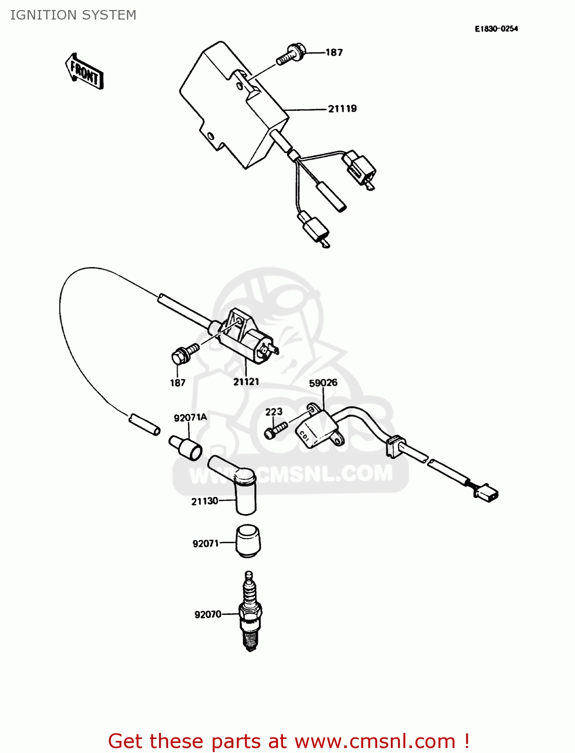 IGNITION SYSTEM KMX125-B4 1989 UNITED KINGDOM FR