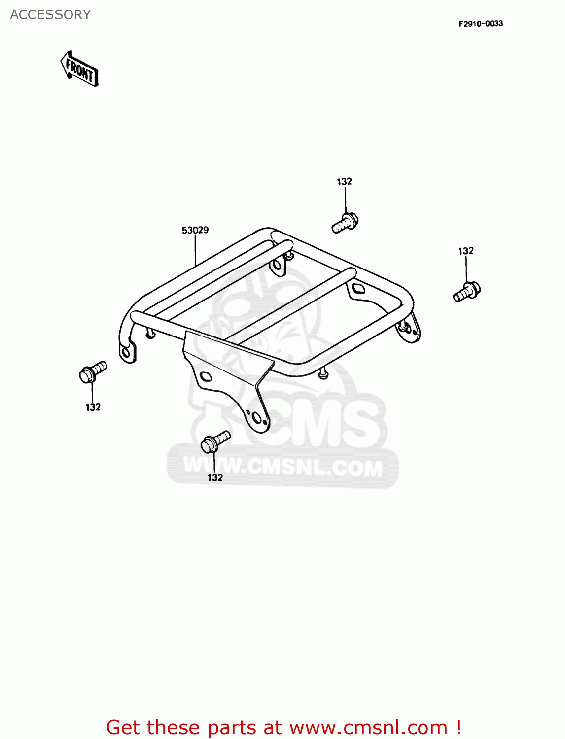 ACCESSORY KMX125-B4 1989 UNITED KINGDOM FR
