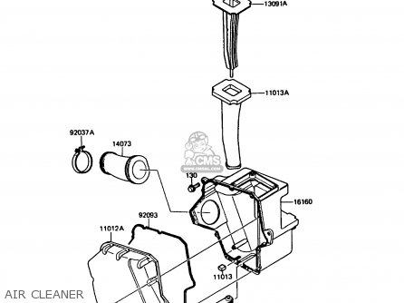AIR CLEANER - KMX125-B4 1989 UNITED KINGDOM FR