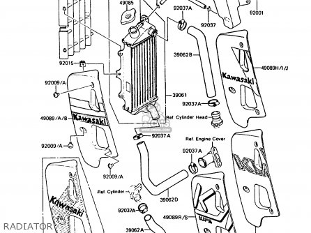 RADIATOR - KMX125-B4 1989 UNITED KINGDOM FR