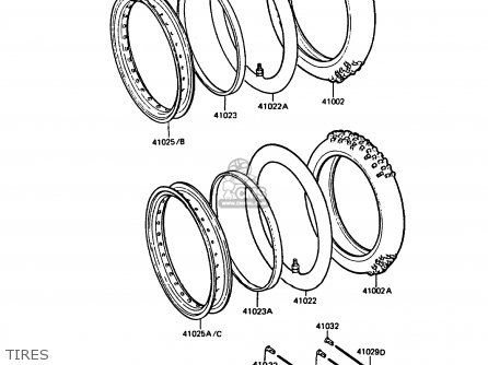 TIRES - KMX125-B4 1989 UNITED KINGDOM FR
