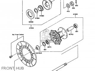 FRONT HUB - KMX125-B4 1989 UNITED KINGDOM FR