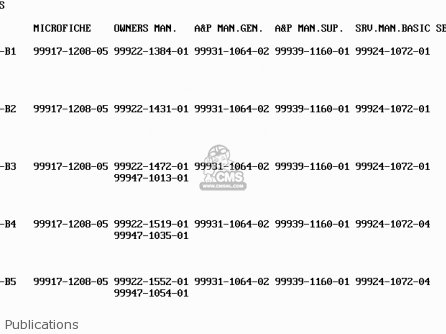 Publications - KMX125-B4 1989 UNITED KINGDOM FR