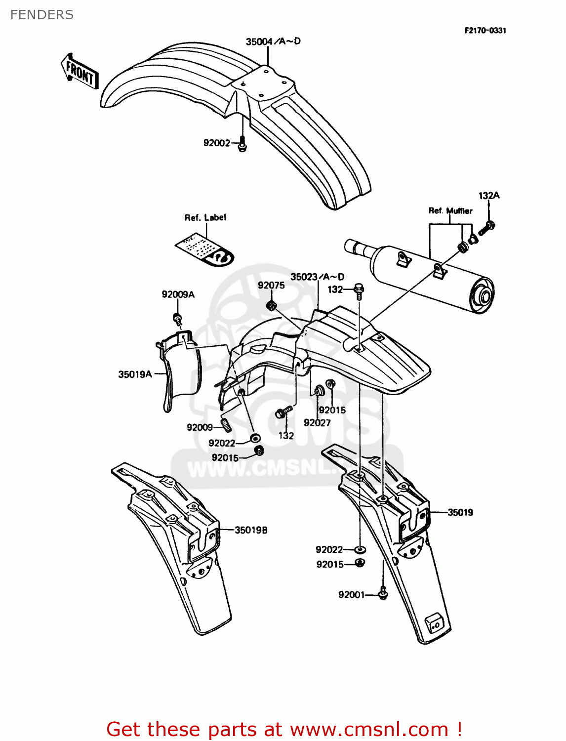 FENDERS KMX125-B5 1990 UNITED KINGDOM FR SD