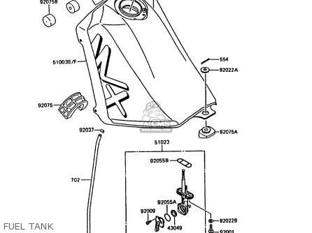 FUEL TANK - KMX125-B5 1990 UNITED KINGDOM FR SD