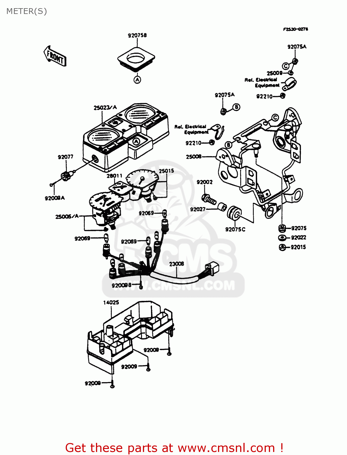 METER(S) KMX125-B6 1991 UNITED KINGDOM FR NR