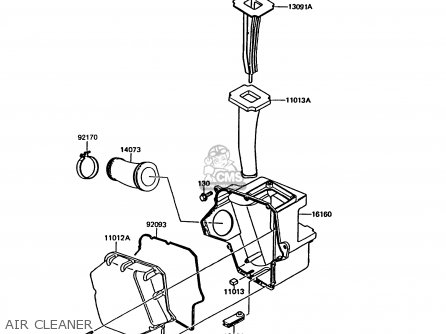 AIR CLEANER - KMX125-B6 1991 UNITED KINGDOM FR NR