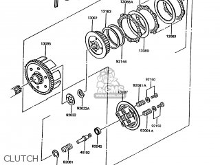 CLUTCH - KMX125-B6 1991 UNITED KINGDOM FR NR
