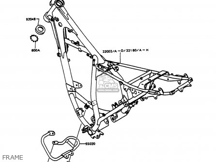 FRAME - KMX125-B6 1991 UNITED KINGDOM FR NR