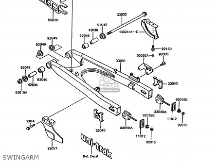SWINGARM - KMX125-B6 1991 UNITED KINGDOM FR NR