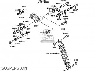 SUSPENSION - KMX125-B6 1991 UNITED KINGDOM FR NR