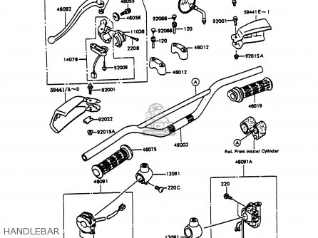 HANDLEBAR - KMX125-B6 1991 UNITED KINGDOM FR NR