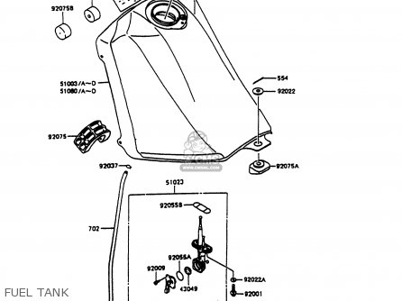 FUEL TANK - KMX125-B6 1991 UNITED KINGDOM FR NR