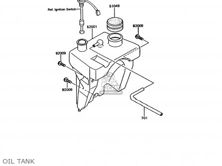 OIL TANK - KMX125-B6 1991 UNITED KINGDOM FR NR