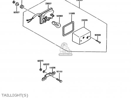TAILLIGHT(S) - KMX125-B6 1991 UNITED KINGDOM FR NR
