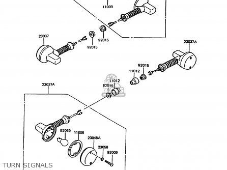 TURN SIGNALS - KMX125-B6 1991 UNITED KINGDOM FR NR