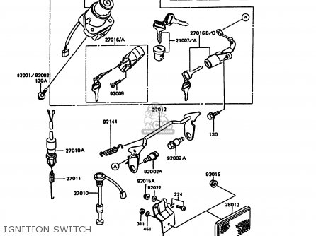 IGNITION SWITCH - KMX125-B6 1991 UNITED KINGDOM FR NR