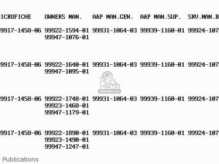 Publications - KMX125-B6 1991 UNITED KINGDOM FR NR
