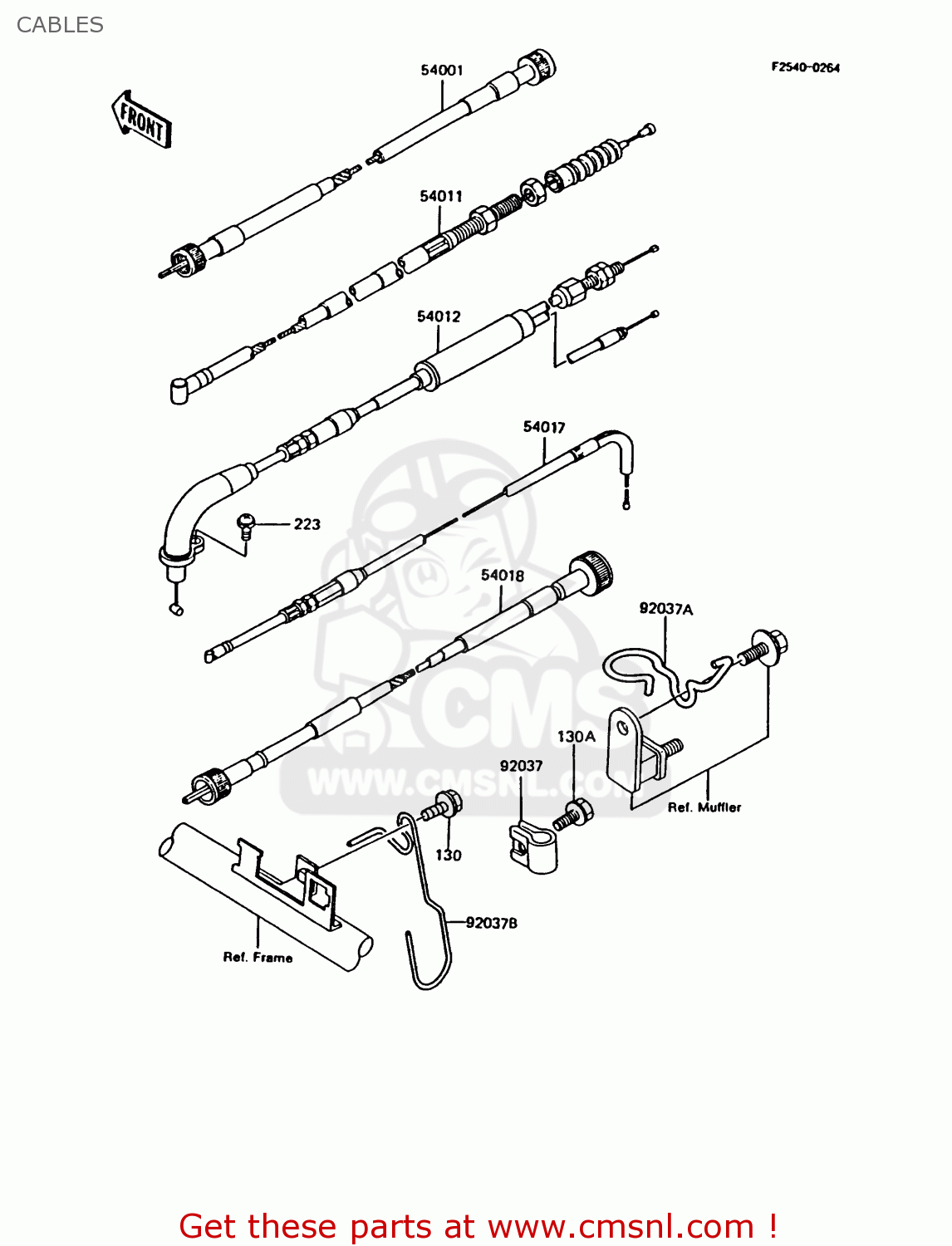 CABLES KMX125-B7 1992 UNITED KINGDOM FR NR