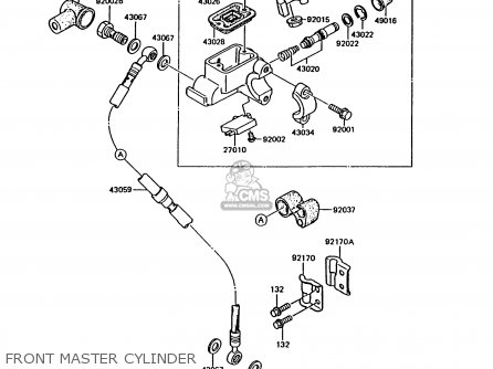 FRONT MASTER CYLINDER - KMX125-B7 1992 UNITED KINGDOM FR NR