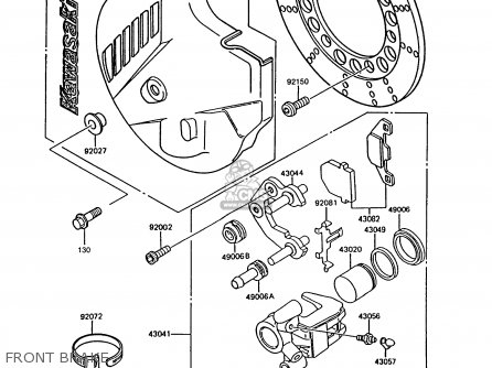 FRONT BRAKE - KMX125-B7 1992 UNITED KINGDOM FR NR