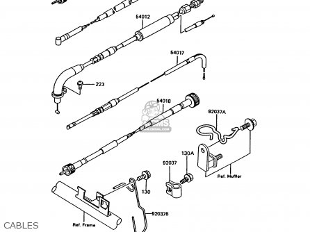 CABLES - KMX125-B7 1992 UNITED KINGDOM FR NR