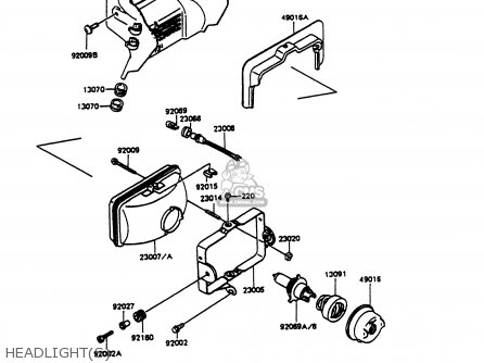 HEADLIGHT(S) - KMX125-B7 1992 UNITED KINGDOM FR NR