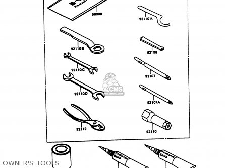 OWNER'S TOOLS - KMX125-B7 1992 UNITED KINGDOM FR NR