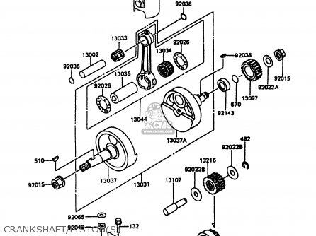 CRANKSHAFT/PISTON(S) - KMX125-B8 1995 UNITED KINGDOM FR FG